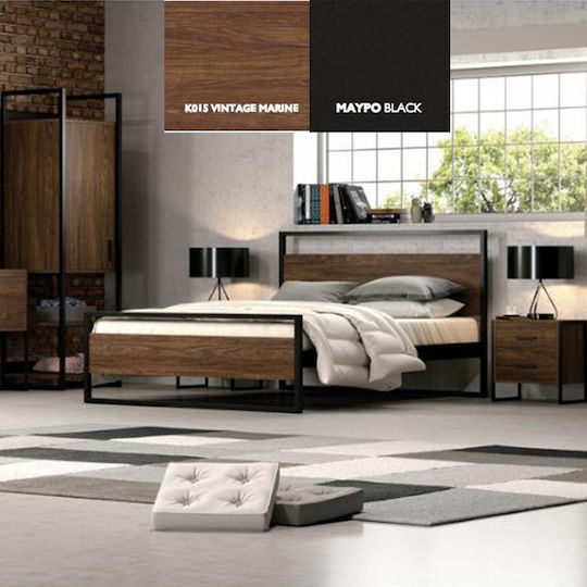 Λωρα Κρεβάτι Διπλό για Στρώμα 150x190cm Μαύρο Λωρα Κρεβάτι Διπλό για Στρώμα 150x190cm Μαύρο