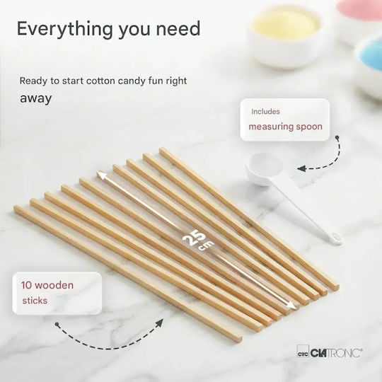 Clatronic Mașină pentru Vată de Zahăr 27cm