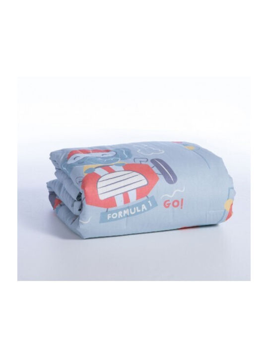 Nef-Nef Homeware Super Boy Σετ Βρεφικό Κουβερλί Βαμβακερό Λευκό 110x140cm