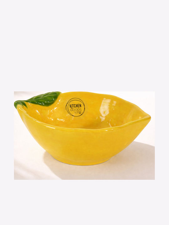 Kaemingk Dekorative Schale Keramik Gelbe 16x6x2cm