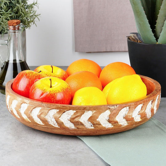 Mango Decorative Bowl Brown 30x30cm