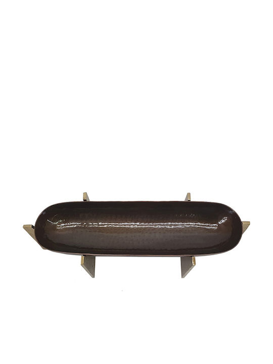 Artekko Luxe Διακοσμητικό Μπωλ Μεταλλικό Χρυσό 49x16.5x3.3cm