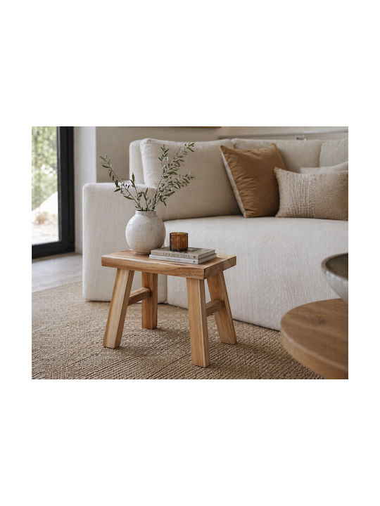 Wooden Outdoor Stool Wood Shade 31x19x25cm