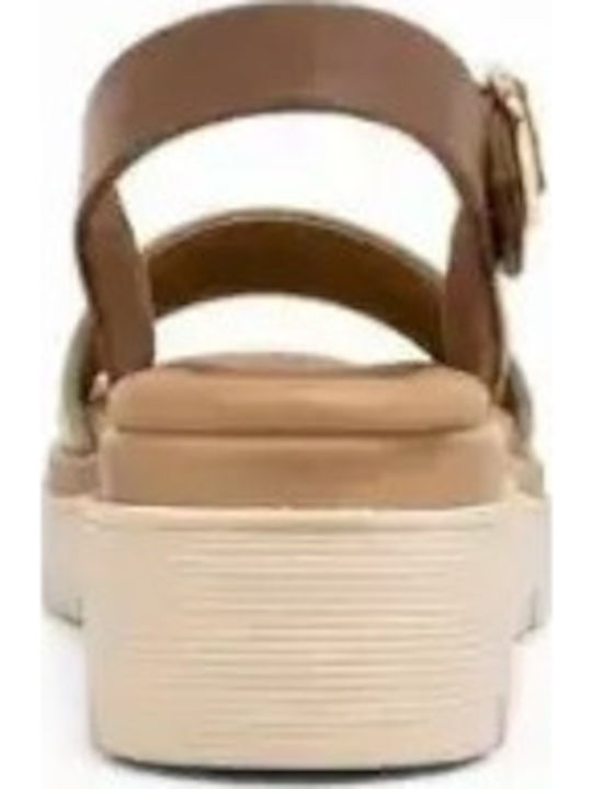 Women's Flat Sandals Tabac Brown