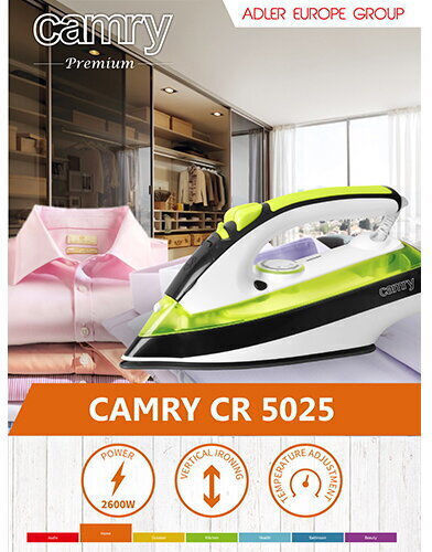 Camry CR-5025 Steam Iron 2600W with Ceramic Plate