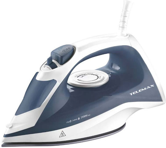 Telemax Easy Pres 2 Dampfbügeleisen 2400W mit Durchgehende Dampfversorgung 30gr/min