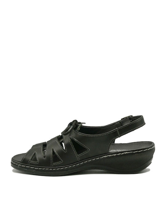 Leather Women's Anatomic Black Sandals