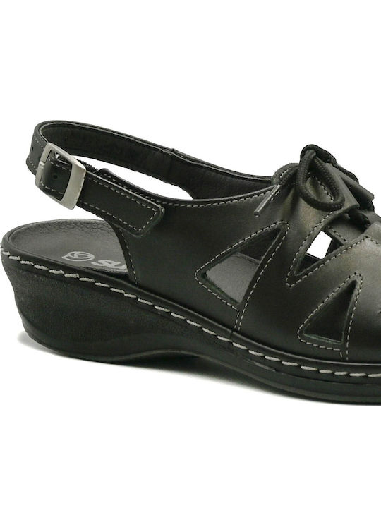 Leather Women's Anatomic Black Sandals