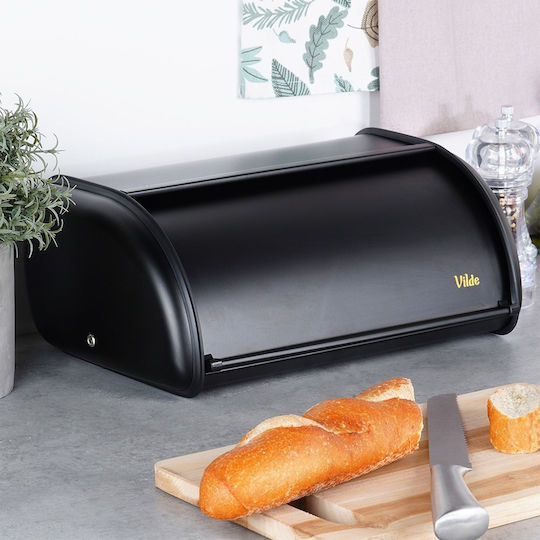 Orion Brotkasten mit Deckel Inox Schwarz 36x23x14.5cm