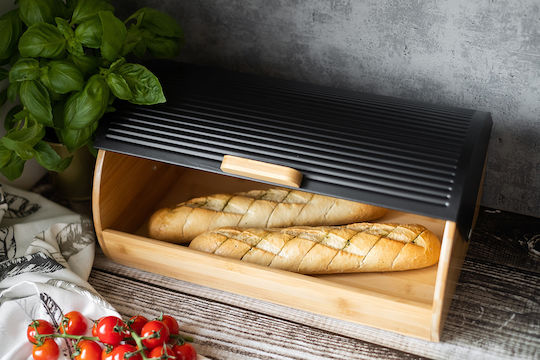 Brunbeste Кутия за хляб от бамбук Черна