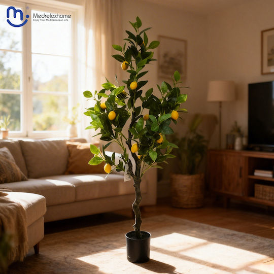 Medrelaxhome Διακοσμητικό Τεχνητό Φυτό Λεμονιά (Lemon Tree) h120cm