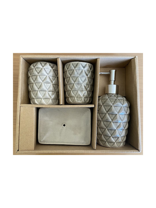 Decomarket Set Accesorii Baie Porțelan 4buc