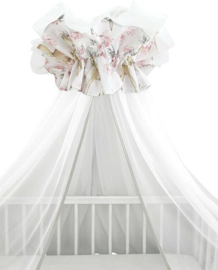MimiNu Plasă Împotriva Țânțarilor Bebe Pentru Pătuț Bumbac Roz 400x170cm