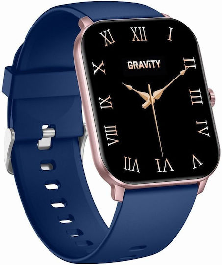 Gravity GT36-4 45мм Смарт часовник с Пулсомер (Розово злато Син)