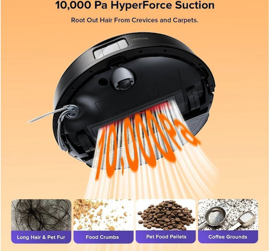 Roborock Q10 VF+ Robot Vacuum Cleaner with Laser Mapping & 10000Pa Suction Power Black
