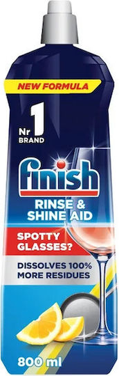 Finish Rinse Shine Aid Liquid Dishwasher Brightener 800ml