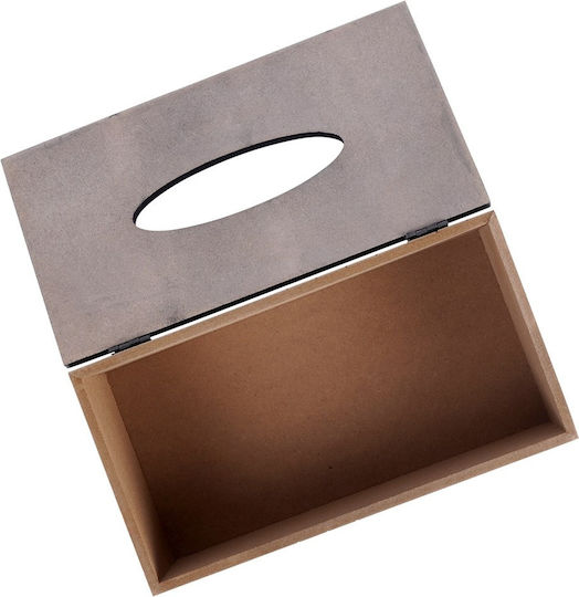 Zaros Wooden Tissue Holder Bistro Beige 25x13.5x9cm KZ292