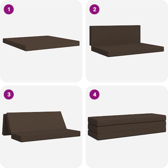 vidaXL Възглавница За Под Taupe 67x200см