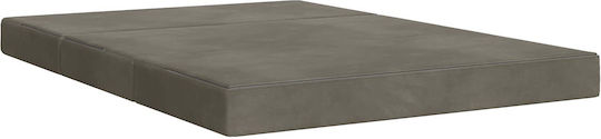 vidaXL Velvet Floor Pillow Light Gray 67x120cm