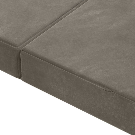 vidaXL Velvet Floor Pillow Light Gray 67x160cm