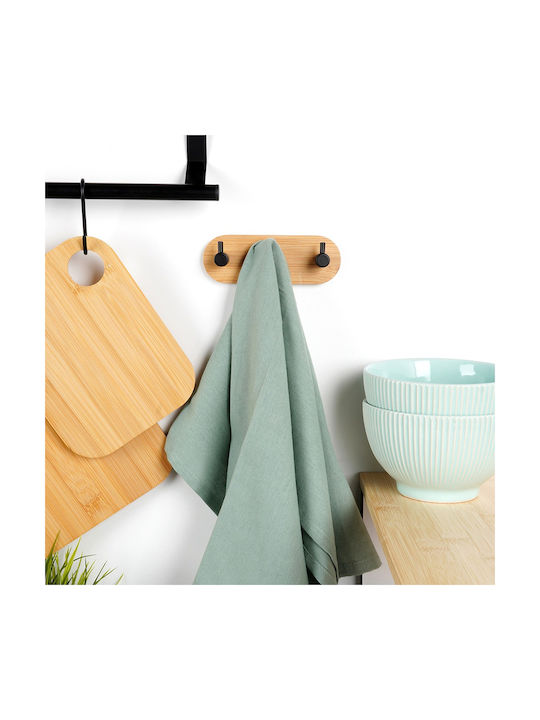 Orion Wall Hanger Wooden 3 Hooks Brown 13.5x3.2x4.5cm