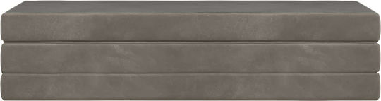 vidaXL Velvet Floor Pillow Light Gray 67x180cm