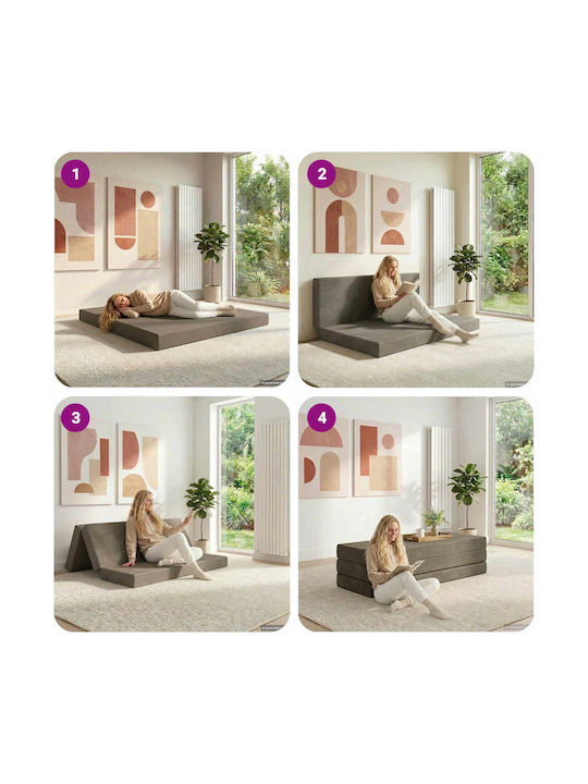 vidaXL Samt Bodenkissen Hellgrau 67x160cm