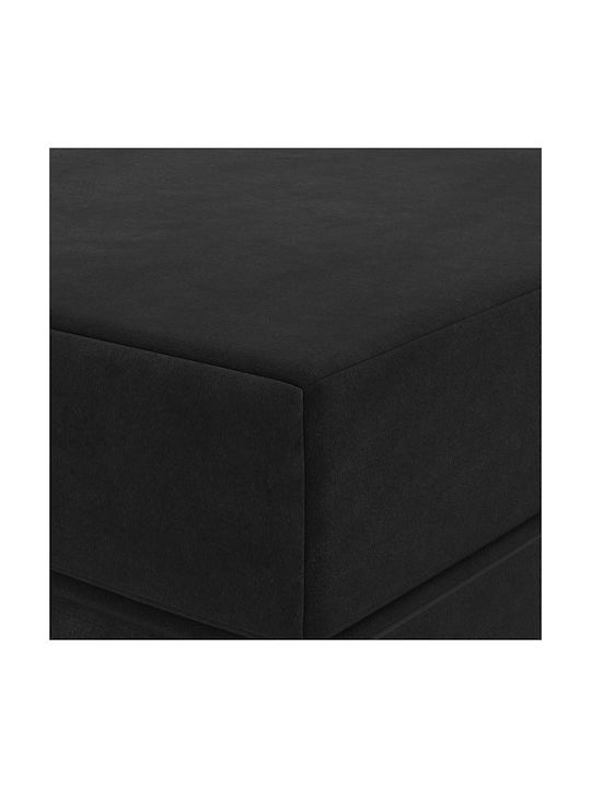 vidaXL Velvet Floor Pillow Black 67x160cm