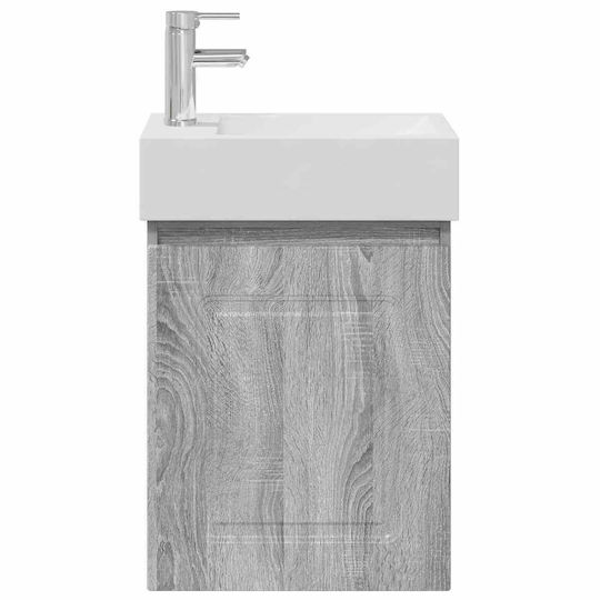 vidaXL Плот Със Смесител 45.5x22.5x84 См Сив