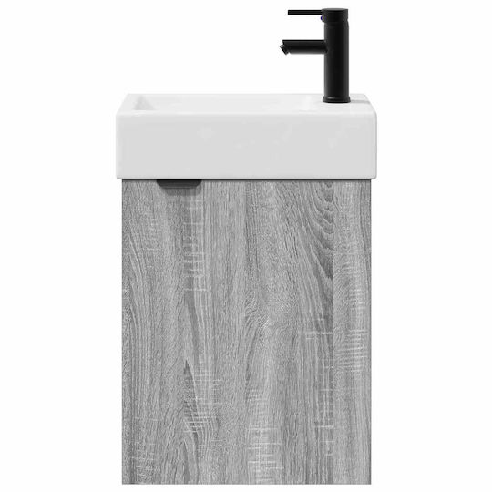 vidaXL Πάγκος με Νιπτήρα Μ45.5xΒ22.5xΥ84cm Γκρι
