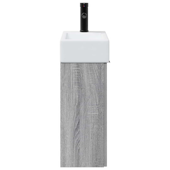 vidaXL Πάγκος με Νιπτήρα Μ45.5xΒ22.5xΥ84cm Γκρι