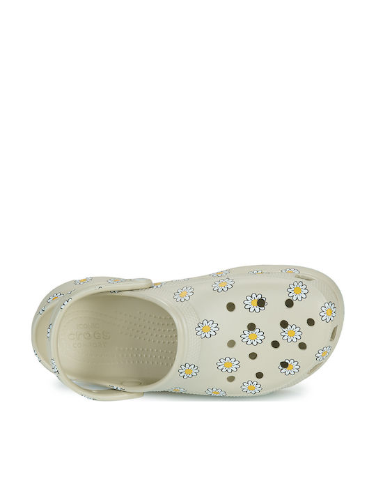 Crocs Classic Platform Women's Clogs Beige
