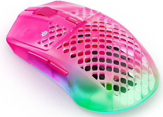 SteelSeries Aerox 3 Wireless Gen 2 Ασύρματο RGB Gaming Ποντίκι 26000 DPI Magenta Haze
