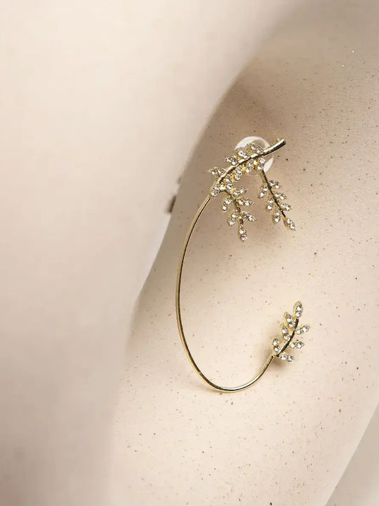 Σκουλαρίκι Ear Cuff Αριστερό Χρυσό Χρυσό