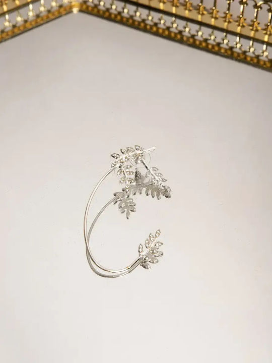Σκουλαρίκι Ear Cuff Αριστερό Ασημί Ασημί