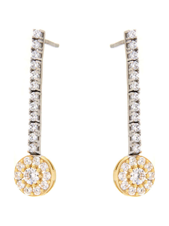 Kloxx White Gold 14K Stud Earrings with Stones