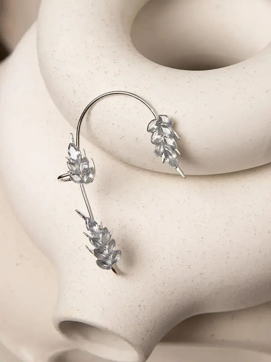 Σκουλαρίκι Ear Cuff Πέτρες Δεξί Ασημί Ασημί