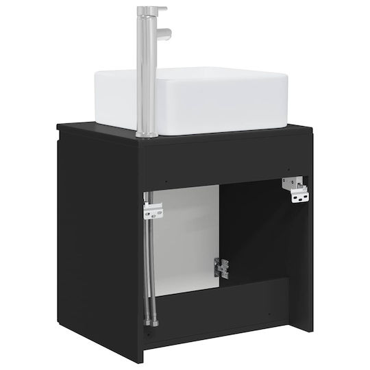 vidaXL Bathroom Vanity Unit Without Sink M53xD35xH63cm Black