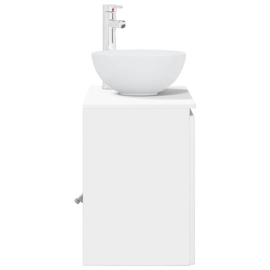 vidaXL Badezimmer Waschtisch-Einheit Ohne Waschbecken M49.5xB35xH63cm Weiß