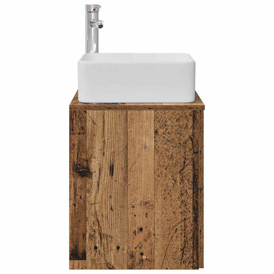vidaXL Badezimmer Waschtisch-Einheit Ohne Waschbecken M53xB34.5xH63cm Alter Holz