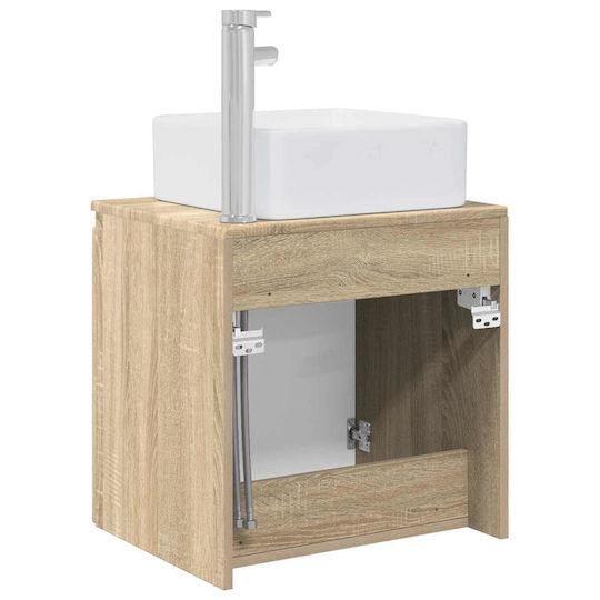 vidaXL Badezimmer Waschtisch-Einheit M53xB35xH63cm Holzschatten Sonoma