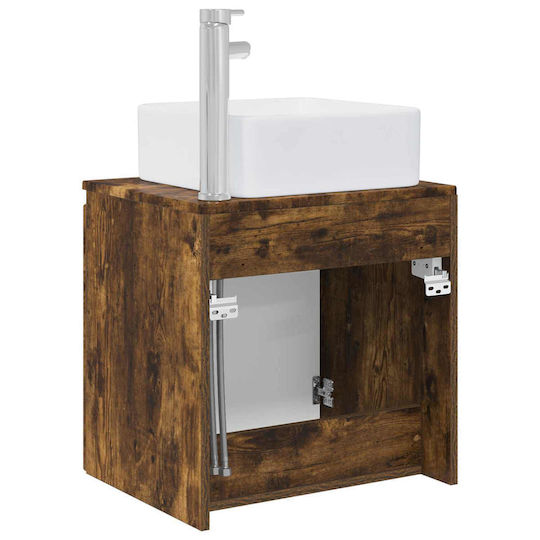vidaXL Bathroom Vanity Unit Without Sink W53xD35xH63cm Smoked Oak Wood