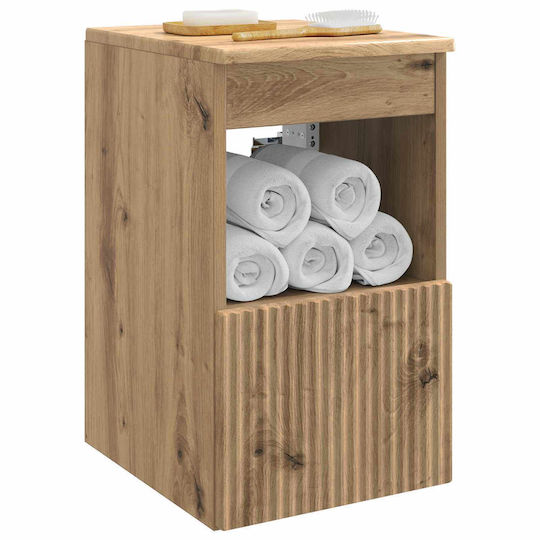 vidaXL Badezimmer Waschtisch-Einheit M30xB44.5xH50cm Eiche