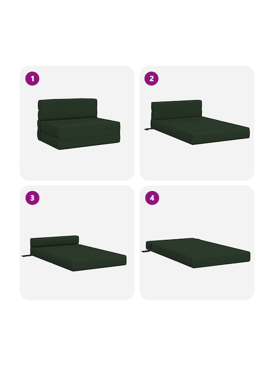 Armchair Bed Green 70x72x60cm