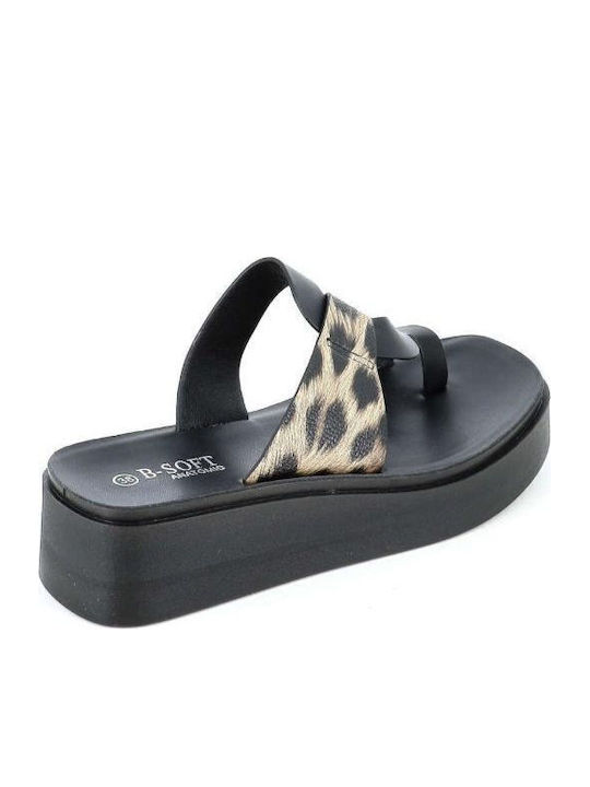 Summer Women's Platform Slippers Style Black
