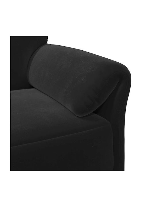 Velvet Armchair Black 88x83x95cm