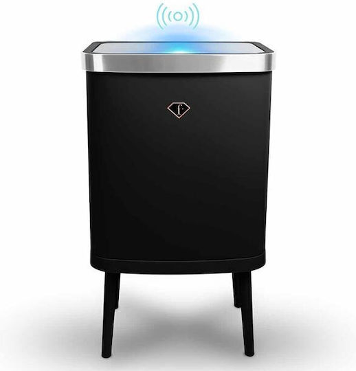 Berlinger Haus Metal Waste Bin with Photocell Black 30lt Berlinger Haus Metal Waste Bin with Photocell Black 30lt
