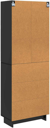 Ecke Bücherregale Schwarz 2Stücke 66x34.5x90cm