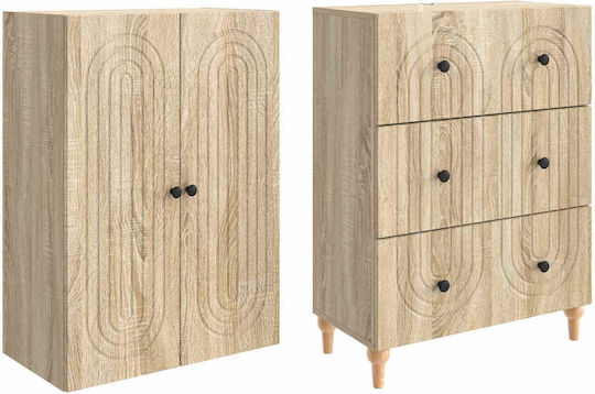Кафяви Етажерки (2 Броя) 66x34.5x90 см