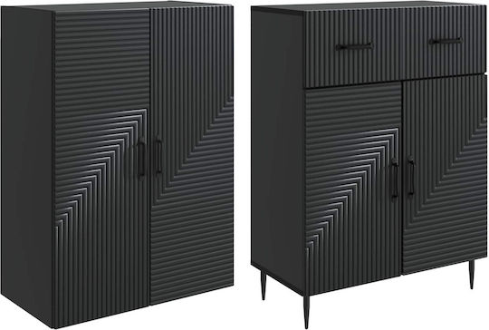 Bibliothek Schwarz 66x34.5x89.5cm